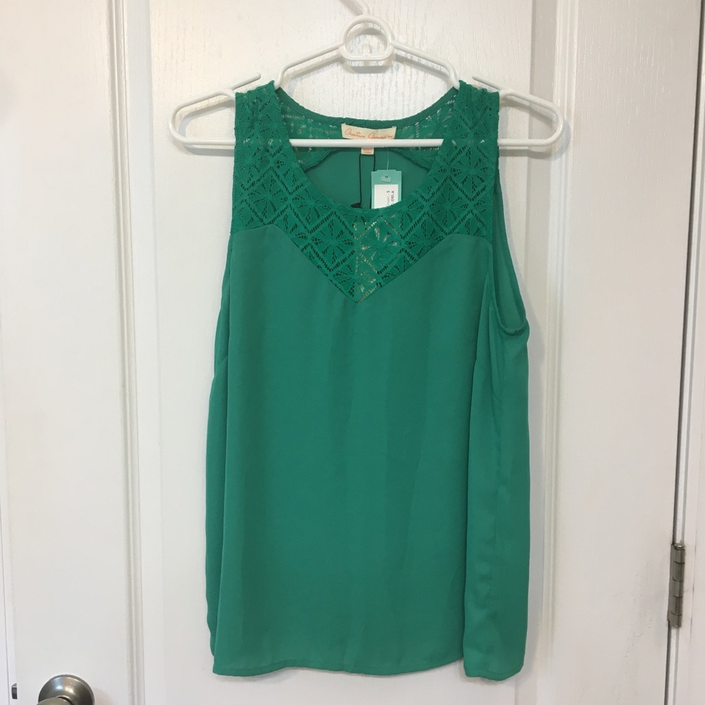 Green Lace Blouse